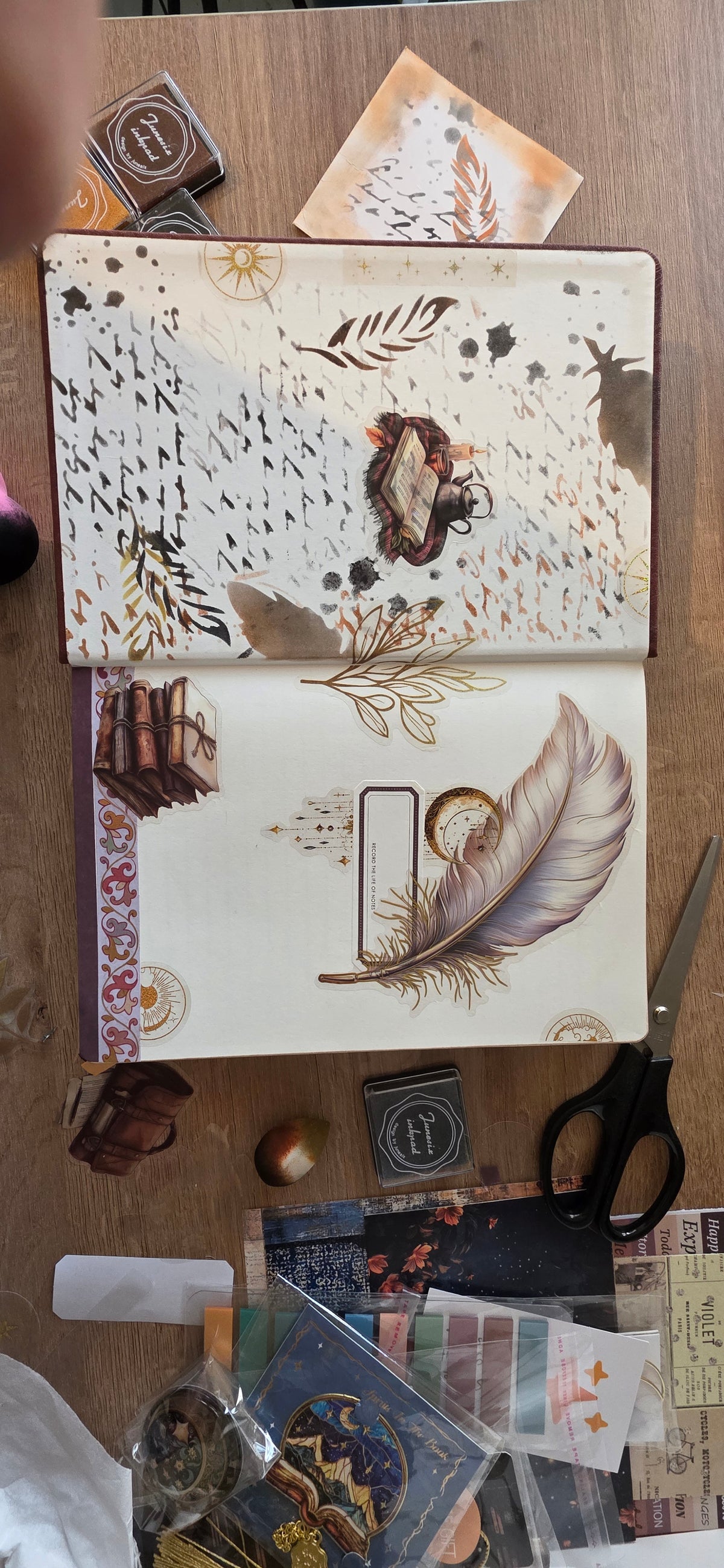 Vintage Feather Pen Set